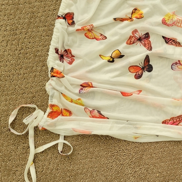 Women's Long Sleeves Printed Mesh Bodycon Dress, Clubwear - Picture 9 of 11